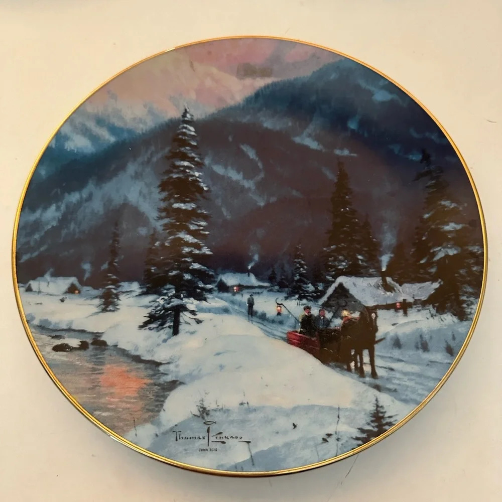 THOMAS KINCADE Journey Home Decorative Plate Vintage